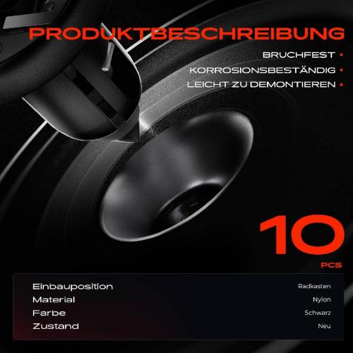 10x Befestigungsclips Radkasten für Citroën Berlingo/Berlingo First MPV Peugeot Bild 10x Befestigungsclips Radkasten für Citroën Berlingo/Berlingo First MPV Peugeot