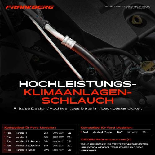 1x Hochdruckleitung Niederdruckleitung Klimaanlage für Ford Mondeo 3 B5Y B4Y BWY 1.8L 2.0L Bild 1x Hochdruckleitung Niederdruckleitung Klimaanlage für Ford Mondeo 3 B5Y B4Y BWY 1.8L 2.0L
