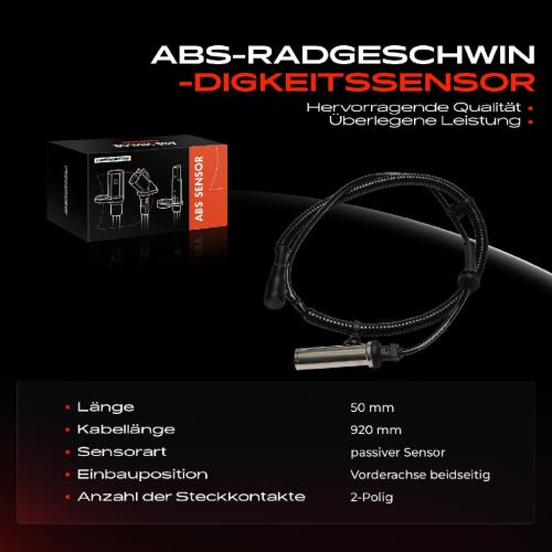 1x ABS Sensor Vorderachse beidseitig für Land Rover Defender Cabrio Pick-up Station Wagon 2.4L 2.2L 2006-2016 Bild 1x ABS Sensor Vorderachse beidseitig für Land Rover Defender Cabrio Pick-up Station Wagon 2.4L 2.2L 2006-2016