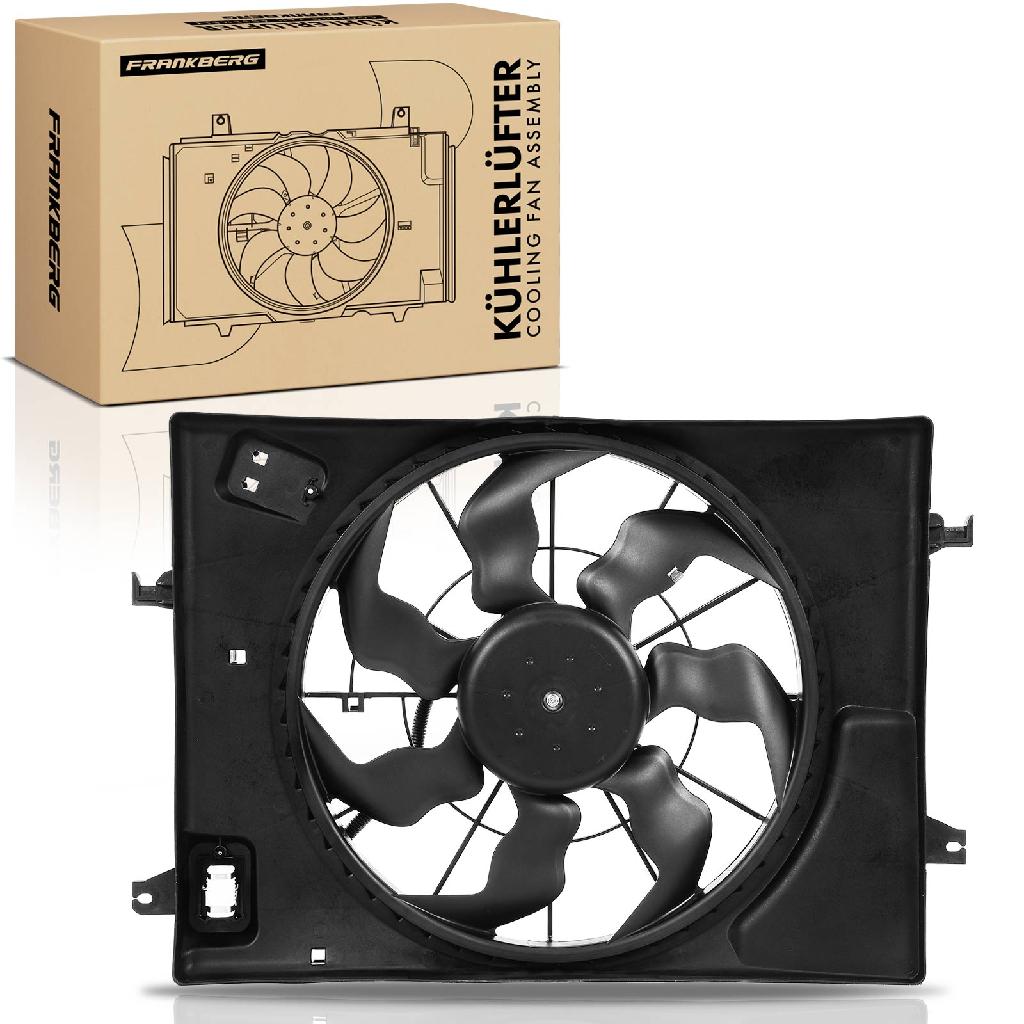 Frankberg 1x Motorkühller Einfachlüfter mit Kühlerlüfterrahmen Hyundai Tucson Kasten/SUV JM 2.0L Bj ab 2009