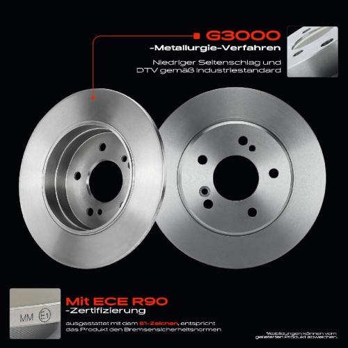 2x Bremsscheiben Hinterachse für Mercedes-Benz C124 W124 S124 A124 W202 W203 CL203 1985-2011 Bild 2x Bremsscheiben Hinterachse für Mercedes-Benz C124 W124 S124 A124 W202 W203 CL203 1985-2011