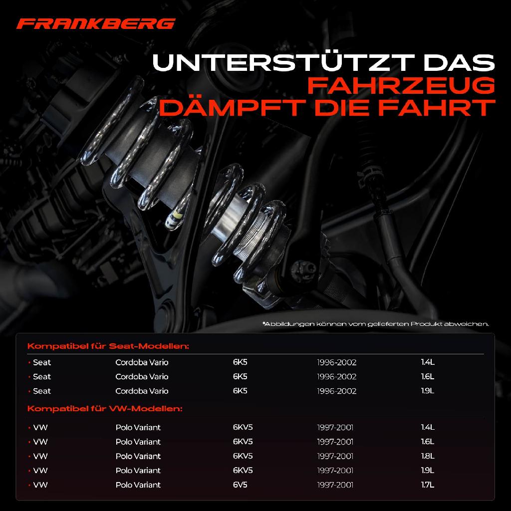 2x Fahrwerksfeder Hinterachse für Seat Cordoba Vario 6K5 VW Polo Variant 6KV5 6V5 1996-2002