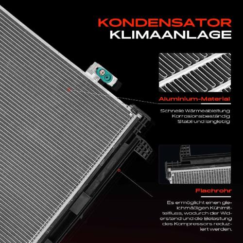 Frankberg 1x Kondensator Klimaanlage für Mercedes-Benz C-Klasse T-Model W204 S204 GLK-Klasse X204 2007-2015 Bild Frankberg 1x Kondensator Klimaanlage für Mercedes-Benz C-Klasse T-Model W204 S204 GLK-Klasse X204 2007-2015