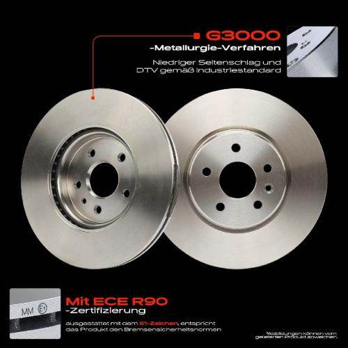 Frankberg 2x Bremsscheiben Vorderachse für Opel Astra K Sports Tourer 1.0L 1.2L 2015-2022 Bild Frankberg 2x Bremsscheiben Vorderachse für Opel Astra K Sports Tourer 1.0L 1.2L 2015-2022