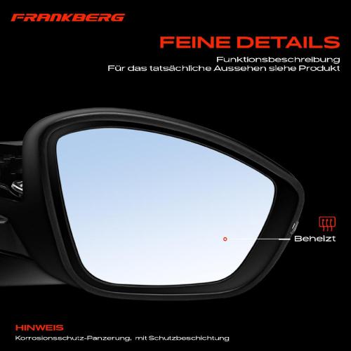 Frankberg 1x Außenspiegel Rechts für Opel Corsa F P2JO Peugeot 208 II UB UJ UP UW Bj ab 2019 Bild Frankberg 1x Außenspiegel Rechts für Opel Corsa F P2JO Peugeot 208 II UB UJ UP UW Bj ab 2019