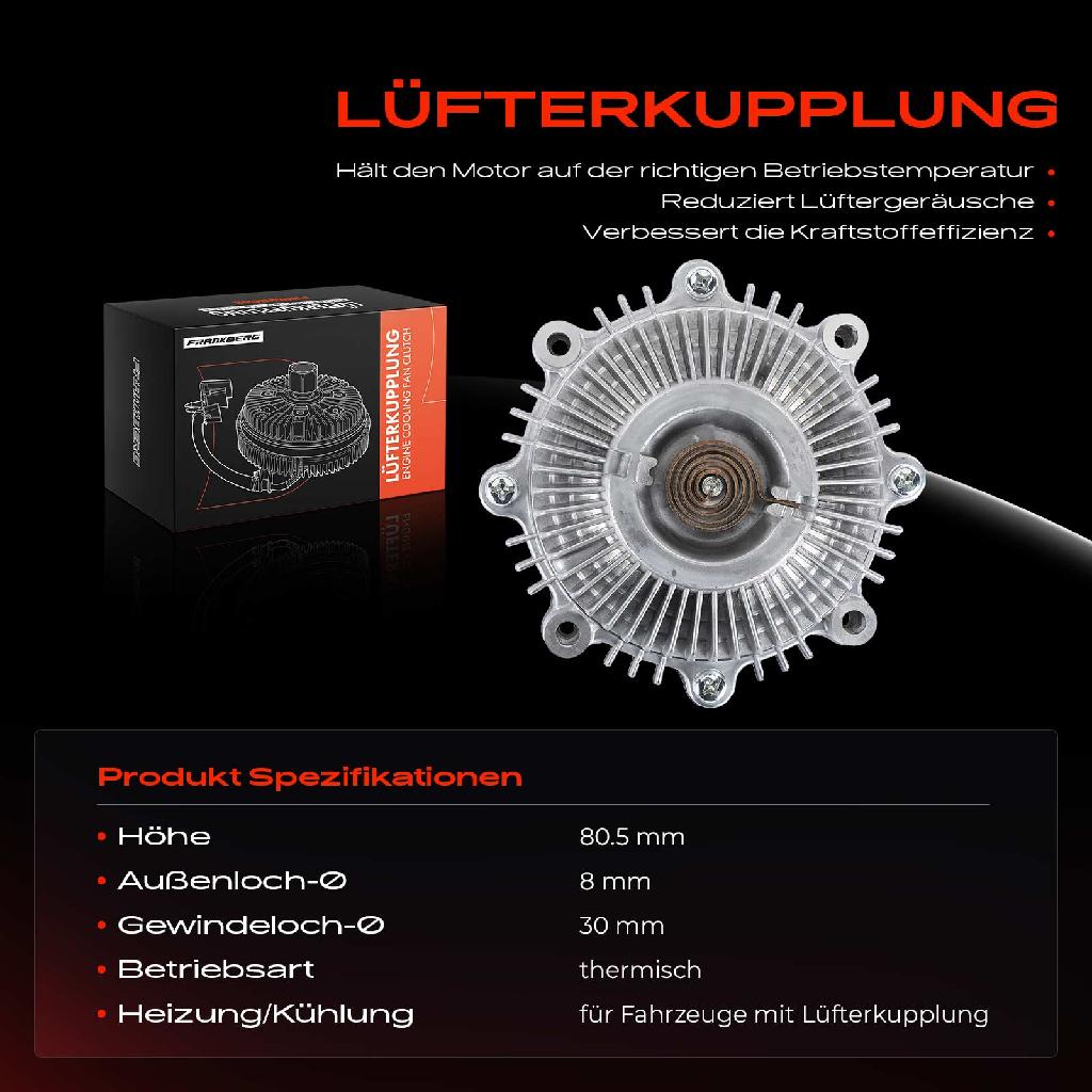 1x Lüfterkupplung Kühlerlüfte für Daihatsu Feroza Hard/Soft Top F300 Terios J1