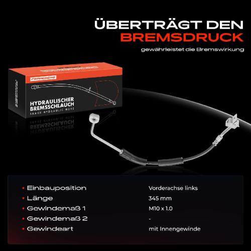 1x Bremsschlauch Bremsschläuche Vorderachse Links für Jeep Cherokee KJ 2.4L-3.7L 2001-2008 Bild 1x Bremsschlauch Bremsschläuche Vorderachse Links für Jeep Cherokee KJ 2.4L-3.7L 2001-2008
