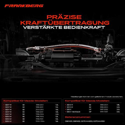 2x Seilzug Feststellbremse Hinterachse beidseitig für Mazda 323 F VI 323 S VI 626 V GF Bild 2x Seilzug Feststellbremse Hinterachse beidseitig für Mazda 323 F VI 323 S VI 626 V GF