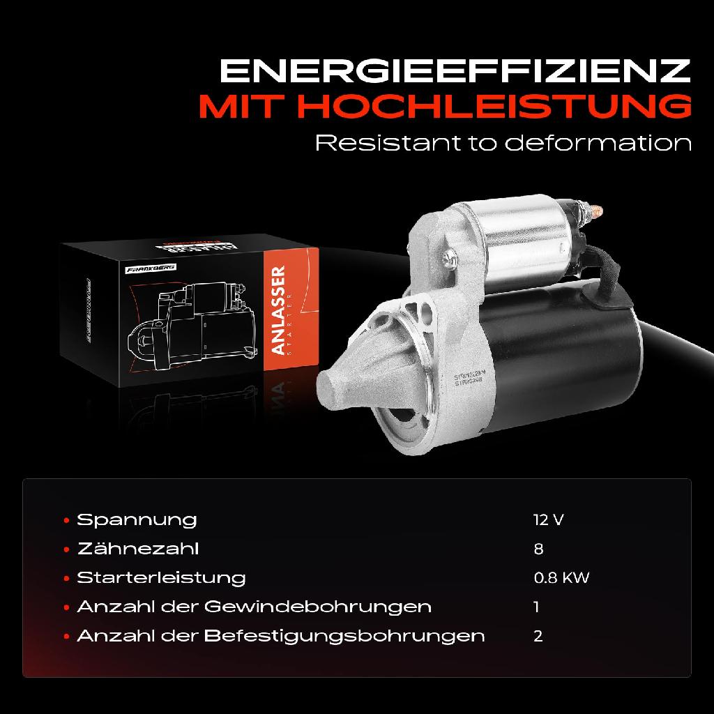 1x Anlasser Starter für Chevrolet Aveo Schrägheck Stufenheck Aveo/Kalos Matiz Spark Daewoo Kalos Bj ab 2002