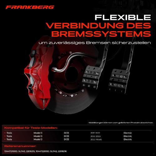 2x Bremsschlauch Bremsschläuche Vorderachse Links oder Rechts für Tesla Model 3 5YJ3 EV AWD Bild 2x Bremsschlauch Bremsschläuche Vorderachse Links oder Rechts für Tesla Model 3 5YJ3 EV AWD