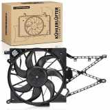 Frankberg 1x Motorkühller Einfachlüfter mit Kühlerlüfterrahmen Opel Astra G CC F08 T98 Astra H Zafira A