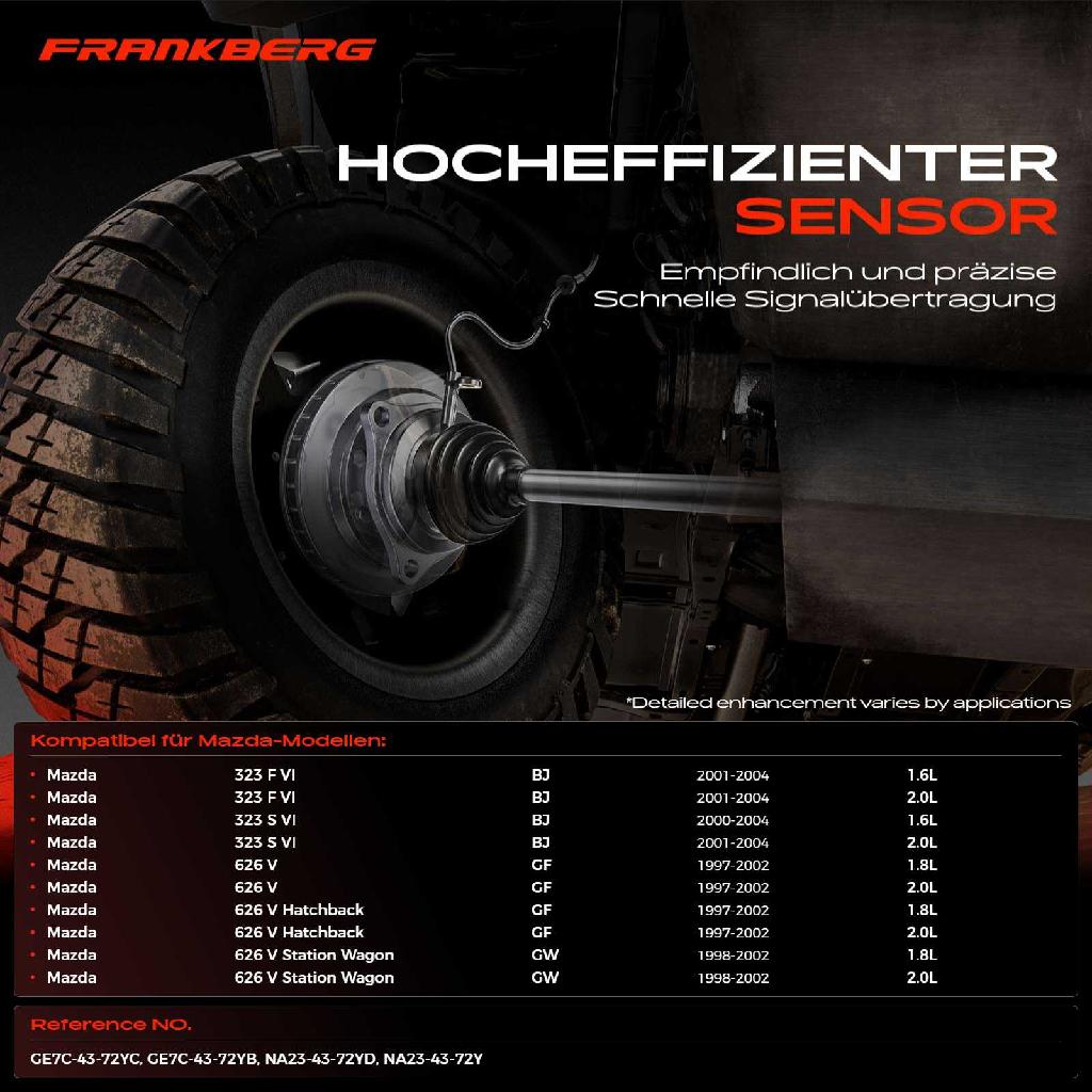 1x ABS Sensor Hinterachse links für Mazda 323 F VI S 626 V Hatchback Station Wagon 1.6L 2.0L 1.8L 1997-2004