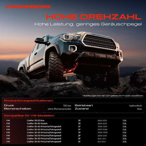 Frankberg 1x Servopumpe hydraulisch für VW Crafter 30-35 30-50 2.5L Bild Frankberg 1x Servopumpe hydraulisch für VW Crafter 30-35 30-50 2.5L