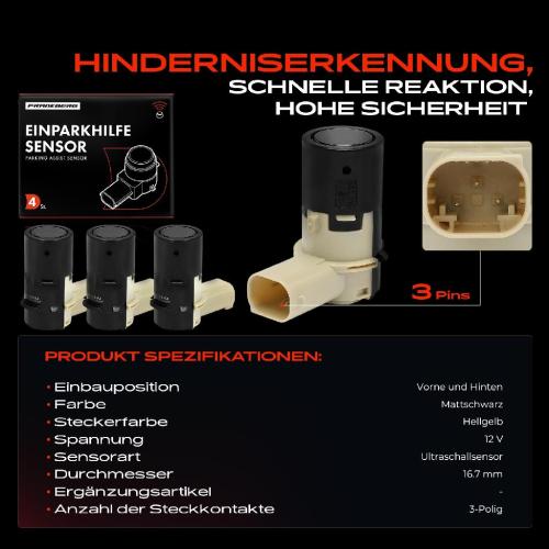4x Parksensor PDC Sensor Vorne und Hinten für BMW 5er E39 E60 E61 6er E63 Z4 MINI Mini R50-R53 Bild 4x Parksensor PDC Sensor Vorne und Hinten für BMW 5er E39 E60 E61 6er E63 Z4 MINI Mini R50-R53