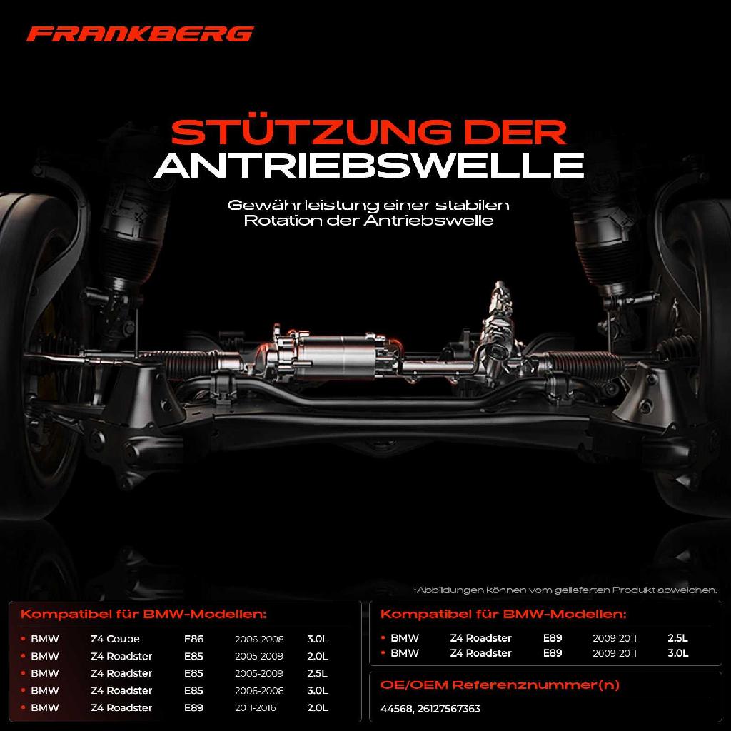 1x Lagerung Gelenkwelle Kardanwellenlager für BMW Z4 Coupe E86 Roadster E85 E89
