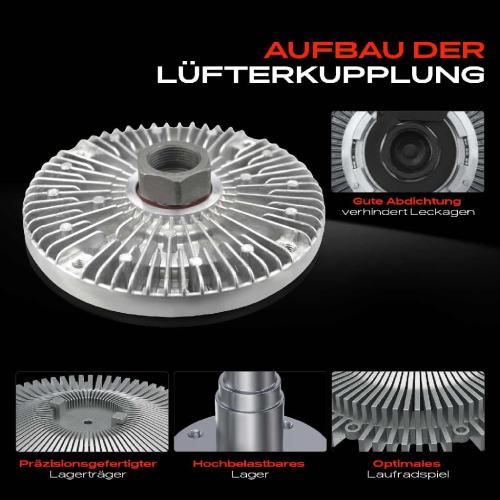 1x Lüfterkupplung Kühlerlüfte für VW Passat Audi A4 8D A6 4B A8 4A 4D 2.4L 2.7L 2.8L Bild 1x Lüfterkupplung Kühlerlüfte für VW Passat Audi A4 8D A6 4B A8 4A 4D 2.4L 2.7L 2.8L