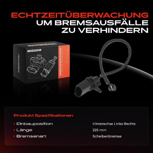 Frankberg 1x Warnkontakt Bremsbelagverschleiß Hinterachse für Audi R8 Spyder 4S 427 4.2L 5.2L Bild Frankberg 1x Warnkontakt Bremsbelagverschleiß Hinterachse für Audi R8 Spyder 4S 427 4.2L 5.2L