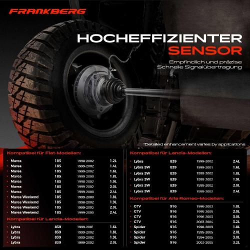 1x ABS Sensor Vorderachse rechts für Alfa Romeo GTV Spider Fiat Marea Weekend Lancia Lybra SW 1994-2005 Bild 1x ABS Sensor Vorderachse rechts für Alfa Romeo GTV Spider Fiat Marea Weekend Lancia Lybra SW 1994-2005