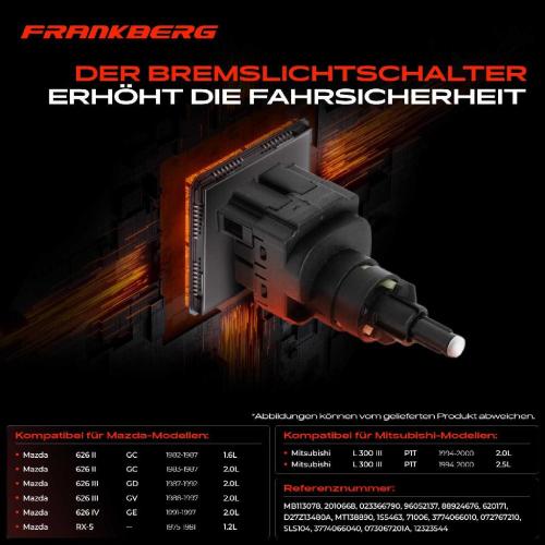 1x Bremslichtschalter für Mazda 626 Mitsubishi L 300 Suzuki Alto Swift 1981-2006 Bild 1x Bremslichtschalter für Mazda 626 Mitsubishi L 300 Suzuki Alto Swift 1981-2006