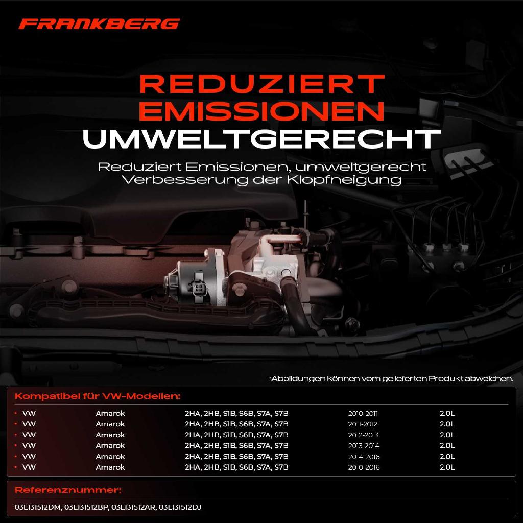 1x AGR-Ventil Abgasrückführungsventil für VW Amarok 2HA 2HB S1B S6B S7A S7B 2.0L 2010-2016