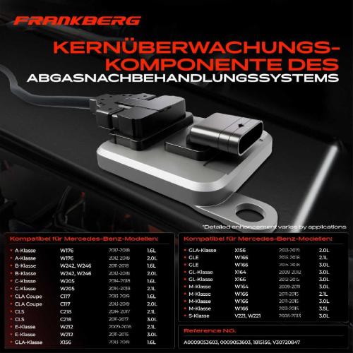 1x Nox Sensor Nitrogen Oxide Lamdasonde Katalysator für Mercedes-Benz A-Klasse C-Klasse CLS GLE Vito Bild 1x Nox Sensor Nitrogen Oxide Lamdasonde Katalysator für Mercedes-Benz A-Klasse C-Klasse CLS GLE Vito