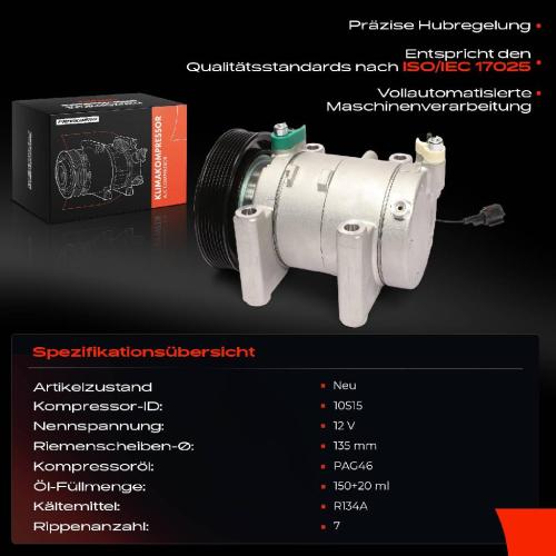 Frankberg 1x Klimakompressor für Nissan NP300 Navara D40 2.5L Bj ab 2005 Bild Frankberg 1x Klimakompressor für Nissan NP300 Navara D40 2.5L Bj ab 2005