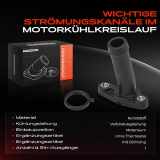 1x Kühlmittelflansch Wasserauslass für VW Passat Touareg Skoda Superb 2 Audi Q7