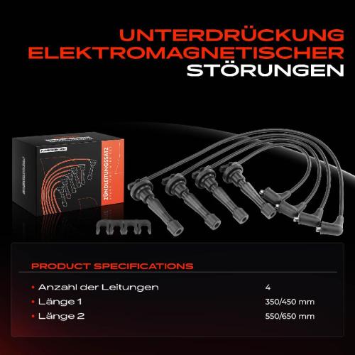 4x Zündleitungssatz Zündkabel für Honda CR-V I RD 2.0L 1997-2001 Bild 4x Zündleitungssatz Zündkabel für Honda CR-V I RD 2.0L 1997-2001