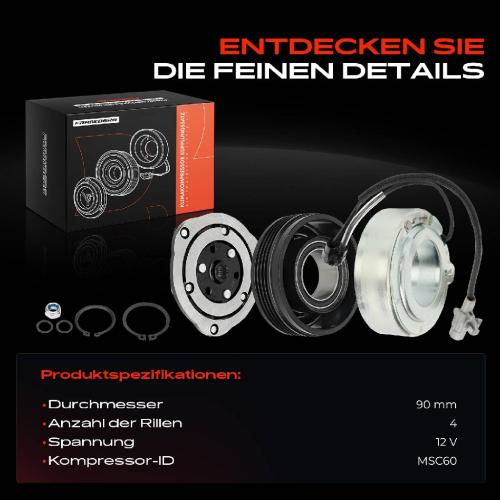 1x Magnetkupplung Klimakompressor für Suzuki SX4 EY GY RW Swift III Fiat Sedici 189 Bild 1x Magnetkupplung Klimakompressor für Suzuki SX4 EY GY RW Swift III Fiat Sedici 189