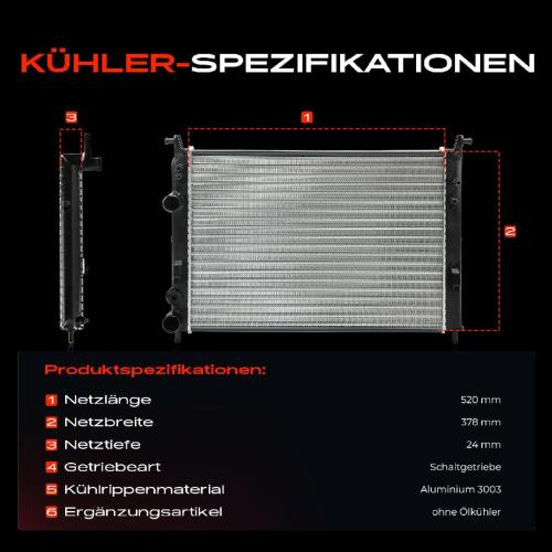 Frankberg 1x Kühler Wasserkühler Motorkühler für Fiat Palio Weekend Strada Pick-up 178 278 Bild Frankberg 1x Kühler Wasserkühler Motorkühler für Fiat Palio Weekend Strada Pick-up 178 278