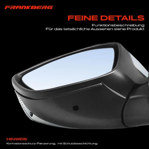 Frankberg 1x Außenspiegel Links für Citroën C3 III SX 1.2L 1.5L 1.6L 2018-2024 Bild Frankberg 1x Außenspiegel Links für Citroën C3 III SX 1.2L 1.5L 1.6L 2018-2024