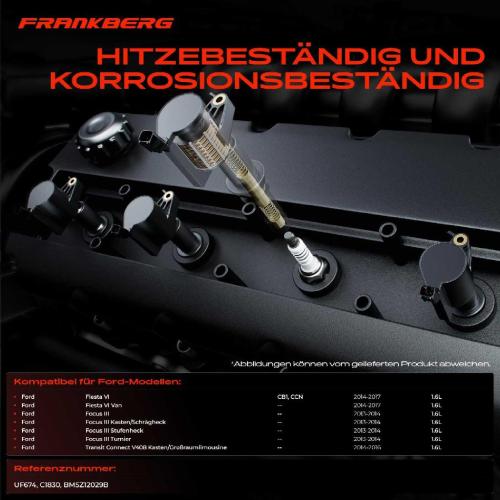 Frankberg 4x Zündmodul Zündspule für Ford Fiesta VI Van Focus III Kasten/Schrägheck Stufenheck Turnier Bild Frankberg 4x Zündmodul Zündspule für Ford Fiesta VI Van Focus III Kasten/Schrägheck Stufenheck Turnier