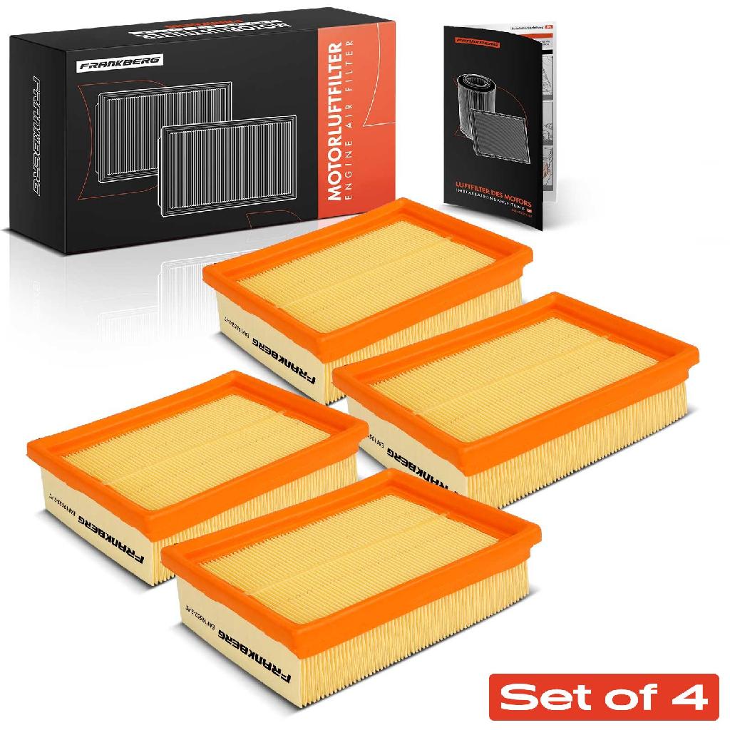 Frankberg 4x Luftfilter Filtereinsatz für VW Polo 6N2 6V5 Lupo 6E1 6X1 Seat Arosa 6H1 Caddy 1997-2005