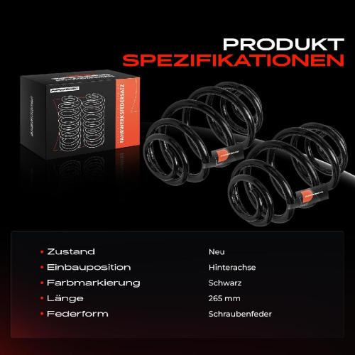 Frankberg 2x Fahrwerksfeder Hinterachse für Opel Astra F T92 Kadett E T85 1984-1999 Bild Frankberg 2x Fahrwerksfeder Hinterachse für Opel Astra F T92 Kadett E T85 1984-1999