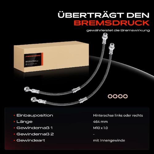 2x Bremsschlauch Bremsschläuche Hinten für Hyundai Coupe GK Elantra XD 1.6L-2.0L Bild 2x Bremsschlauch Bremsschläuche Hinten für Hyundai Coupe GK Elantra XD 1.6L-2.0L