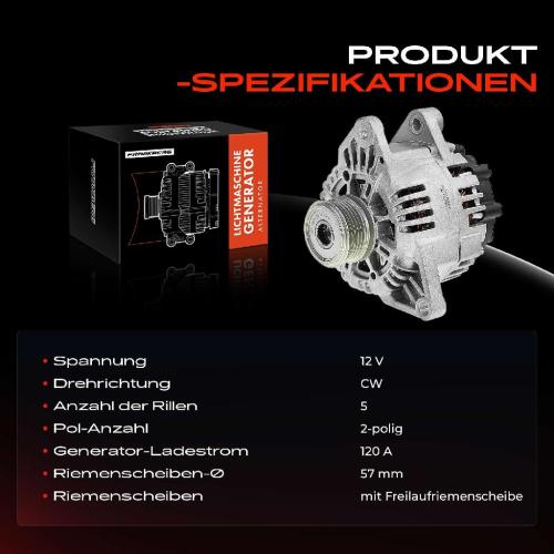 Frankberg 1x Lichtmaschine Generator für Hyundai i30 Accent KIA Cee'D Rio II 1.4L 1.5L 1.6L Bild Frankberg 1x Lichtmaschine Generator für Hyundai i30 Accent KIA Cee'D Rio II 1.4L 1.5L 1.6L