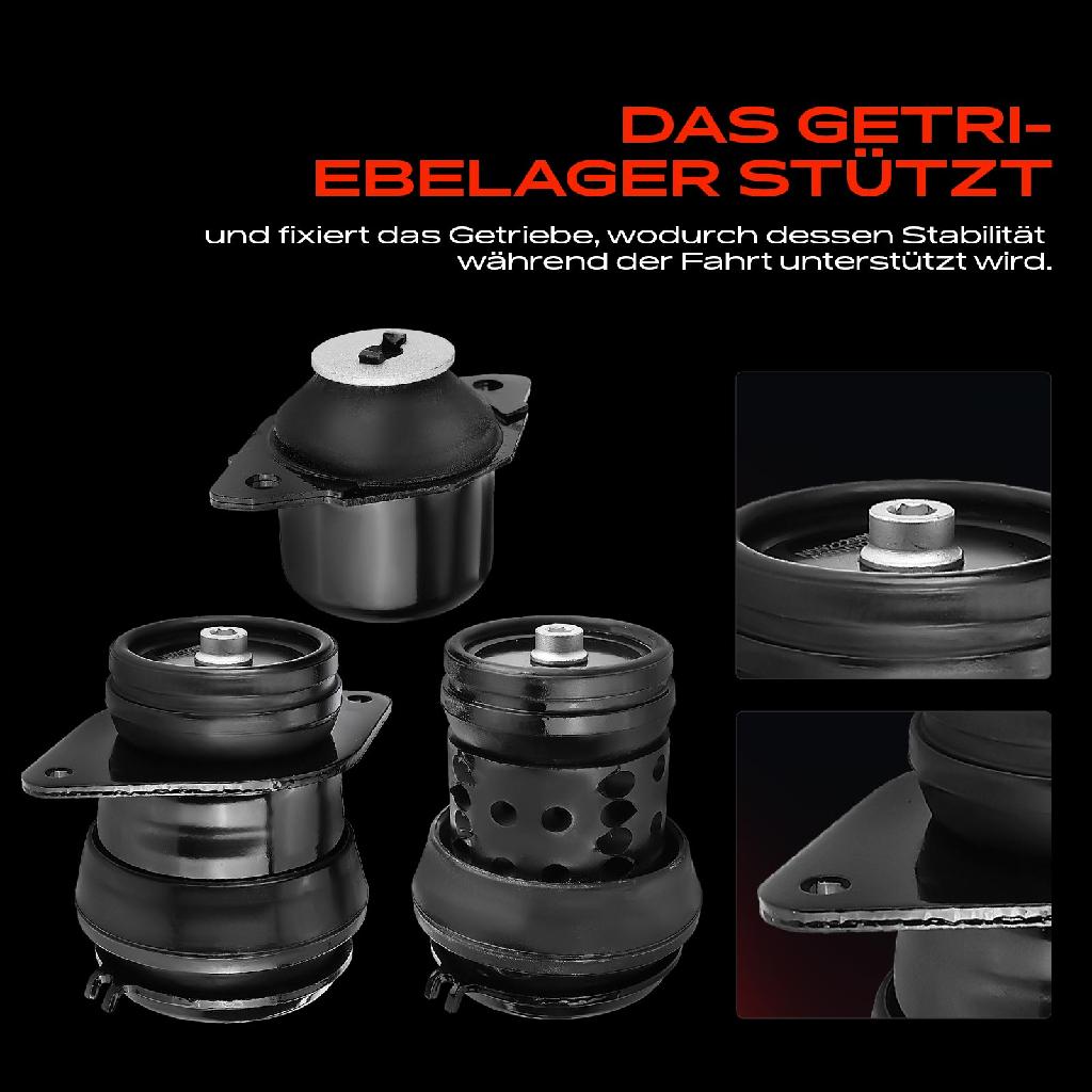 2x Motorlager Getriebelagerlager Vorne und Hinten für VW Golf Polo Passat Seat Ibiza II Cordoba
