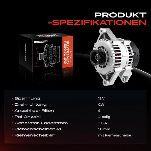 1x Lichtmaschine Generator für Chevrolet Evanda Nubira Rezzo U100 Daewoo J100 Bild 1x Lichtmaschine Generator für Chevrolet Evanda Nubira Rezzo U100 Daewoo J100