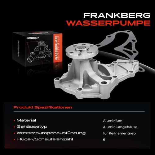 Frankberg 1x Wasserpumpe Kühlwasserpumpe für Mazda 3 BL 6 Kombi GH CX-7 ER 2.2L Bild Frankberg 1x Wasserpumpe Kühlwasserpumpe für Mazda 3 BL 6 Kombi GH CX-7 ER 2.2L