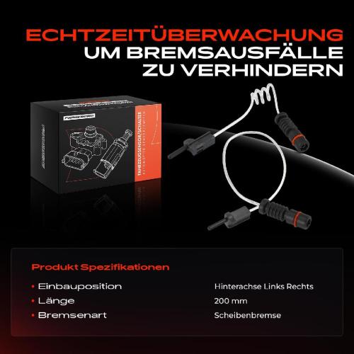 Frankberg 1x Warnkontakt Bremsbelagverschleiß Hinterachse für Mercedes-Benz Vario B670 Sprinter 5-T Bild Frankberg 1x Warnkontakt Bremsbelagverschleiß Hinterachse für Mercedes-Benz Vario B670 Sprinter 5-T