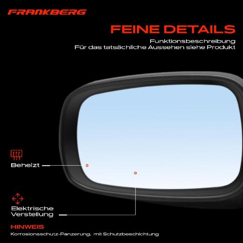 Frankberg 1x Außenspiegel Links für Renault Megane II BM0/1 CM0/1 KM0/2 KM0/1 LM0/1 Bj ab 2002 Bild Frankberg 1x Außenspiegel Links für Renault Megane II BM0/1 CM0/1 KM0/2 KM0/1 LM0/1 Bj ab 2002