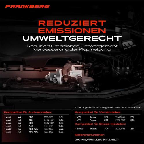 Frankberg 1x AGR-Ventil Abgasrückführungsventil für VW Passat Variant Audi A4 Avant Cabriolet A6 A8 Allroad Skoda Bild Frankberg 1x AGR-Ventil Abgasrückführungsventil für VW Passat Variant Audi A4 Avant Cabriolet A6 A8 Allroad Skoda