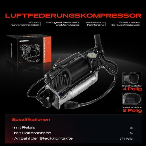 1x Luftfederung Kompressor für VW Touareg 7LA 7L6 7L7 Porsche Cayenne 955 2002-2010 Bild 1x Luftfederung Kompressor für VW Touareg 7LA 7L6 7L7 Porsche Cayenne 955 2002-2010