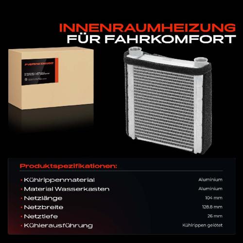 1x Wärmetauscher Innenraumheizung für Audi A6 4G2 4GC Avant 4G5 4GD 2.0L 3.0L Bild 1x Wärmetauscher Innenraumheizung für Audi A6 4G2 4GC Avant 4G5 4GD 2.0L 3.0L