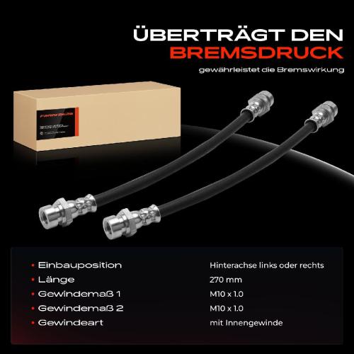 2x Bremsschlauch Bremsschläuche Hinten für KIA Carens I FC Shuma FB 1.6L Bild 2x Bremsschlauch Bremsschläuche Hinten für KIA Carens I FC Shuma FB 1.6L