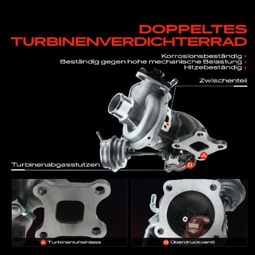 Frankberg 1x Abgasturbolader für Ford B-Max C-Max II Fiesta VI VII Focus III Stufenheck III Turnier Bild Frankberg 1x Abgasturbolader für Ford B-Max C-Max II Fiesta VI VII Focus III Stufenheck III Turnier