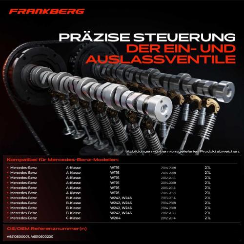 1x Nockenwelle für Mercedes-Benz A-Klasse W176 B-Klasse W242 W246 W204 Bild 1x Nockenwelle für Mercedes-Benz A-Klasse W176 B-Klasse W242 W246 W204