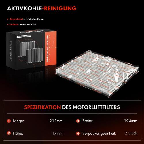 2x Innenraumfilter Aktivkohle für Toyota Avensis Stufenheck Corolla Kombi Bild 2x Innenraumfilter Aktivkohle für Toyota Avensis Stufenheck Corolla Kombi