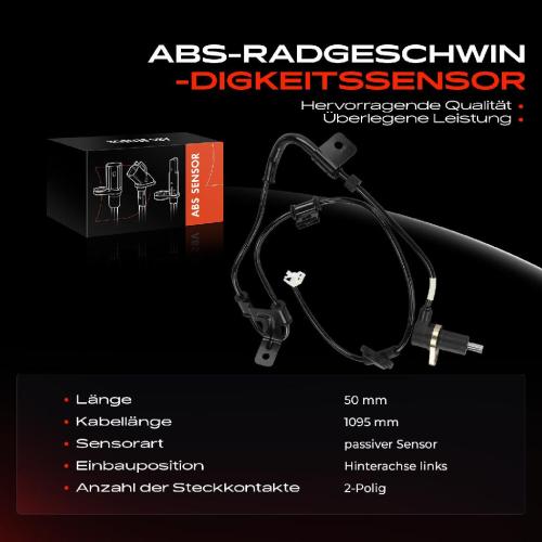 Frankberg 1x ABS Sensor Hinterachse links für Hyundai Elantra Stufenheck Lantra II Kombi 1.6L 1997-2006 Bild Frankberg 1x ABS Sensor Hinterachse links für Hyundai Elantra Stufenheck Lantra II Kombi 1.6L 1997-2006