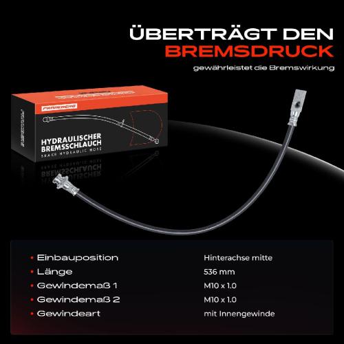 1x Bremsschlauch Bremsschläuche Hinterachse mitte für Nissan NP300 Xterra Pick-up D21 Bild 1x Bremsschlauch Bremsschläuche Hinterachse mitte für Nissan NP300 Xterra Pick-up D21